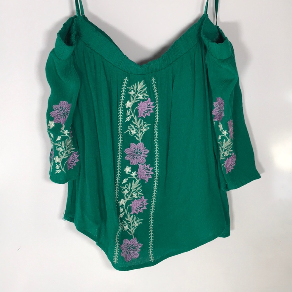 Turquoise Off the shoulder top